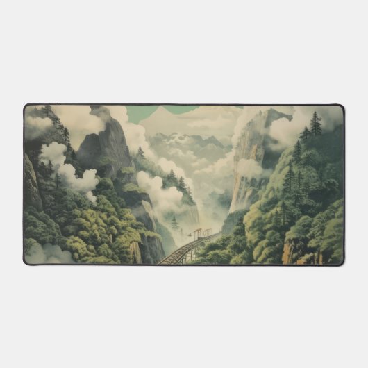 mistig natuur uitzicht bureaumat (Voorkant)