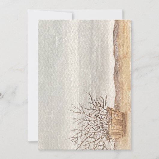 mistig strand uitnodiging (Voorkant)