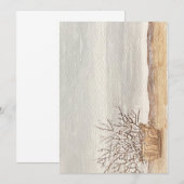 mistig strand uitnodiging (Voorkant / Achterkant)