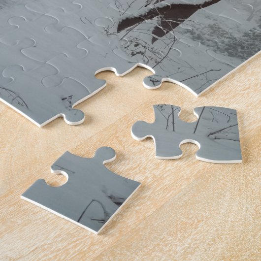 Mistig winterbos legpuzzel (Zijkant)