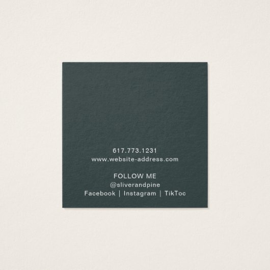 Mistige Berg Ring Displaykaart Vierkante Visitekaartjes (Achterkant)