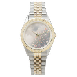 Mistige bloemige etherische pols horloge