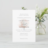 Mistige boom bruiloft uitnodiging (Staand voorkant)