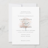 Mistige boom bruiloft uitnodiging (Voorkant)