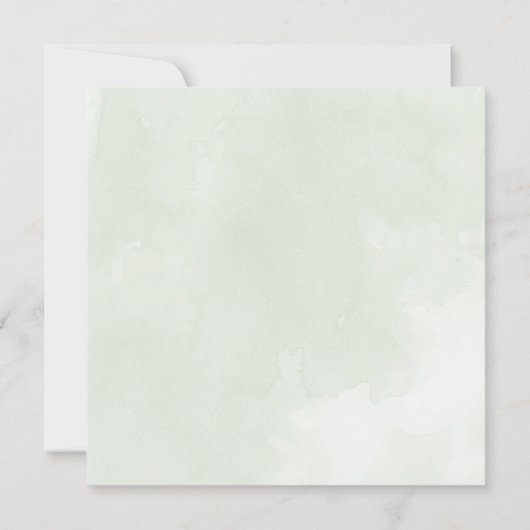 Mistige boom bruiloft uitnodiging (Achterkant)