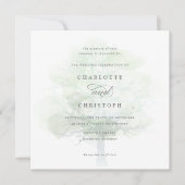 Mistige boom bruiloft uitnodiging (Voorkant)