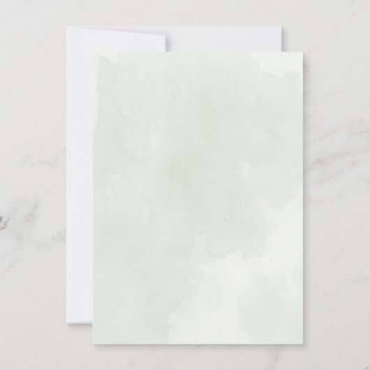 Mistige boom bruiloft uitnodiging (Achterkant)