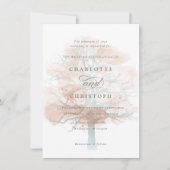 Mistige boom bruiloft uitnodiging (Voorkant)