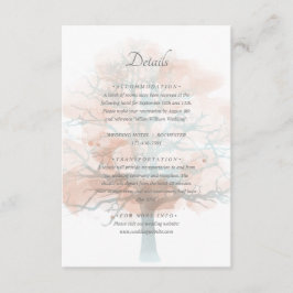 Mistige boomdetails informatiekaartje