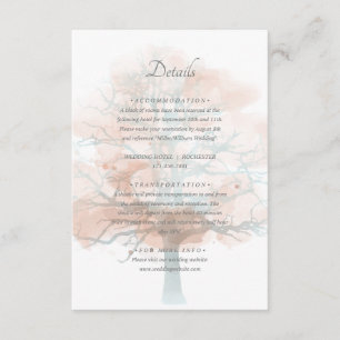 Mistige boomdetails informatiekaartje