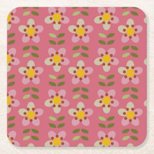 MISTIGE CHARME - Modern Bloemen Papier Onderzetter