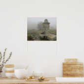 mistige fontein poster (Keuken)