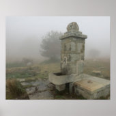 mistige fontein poster (Voorkant)