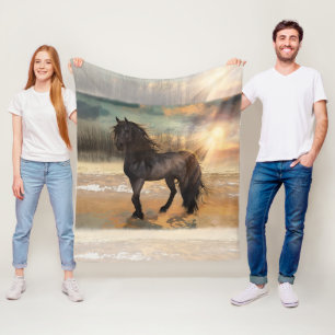 mistige friese ochtend fleece deken