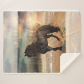 mistige friese ochtend sherpa deken (Voorkant (horizontaal))