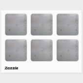 mistige ganzen vierkante sticker (Vel)