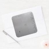 mistige ganzen vierkante sticker (Envelop)