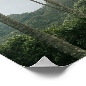 Mistige Ochtendpalmen in Oahu, Hawaï Poster (Hoek)