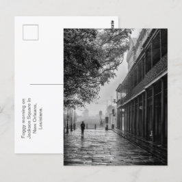 Mistige ochtendwandeling Jackson Square Briefkaart
