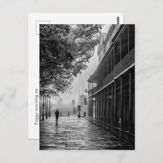 Mistige ochtendwandeling Jackson Square Briefkaart (Voorkant / Achterkant)