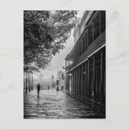 Mistige ochtendwandeling Jackson Square Briefkaart (Voorkant)