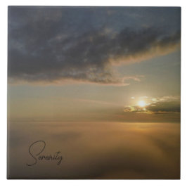 mistige ochtendzonsopgang tegeltje