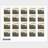 Mistige Point Reyes National Seashore Elk Vierkante Sticker (Vel)