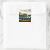 Mistige Point Reyes National Seashore Elk Vierkante Sticker (Tas)