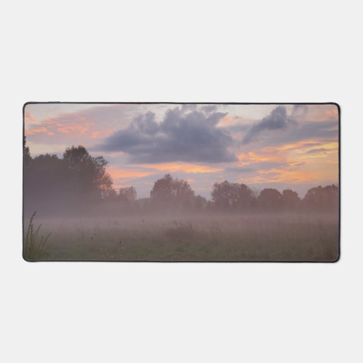 Mistige zonsondergang bureaumat (Voorkant)