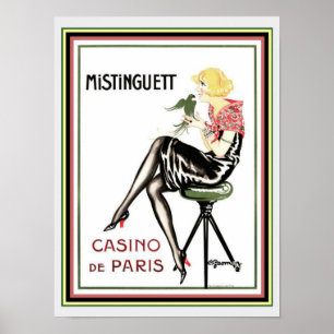 Mistinguett Casino de Paris Art Deco Afdrukken 12  Poster