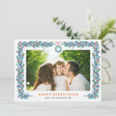 Mistle Krans - Vakantie Fotokaart Feestdagenkaart (Staand voorkant)