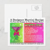 Mistle-Tini Christmas Martini Recept Briefkaart (Voorkant / Achterkant)