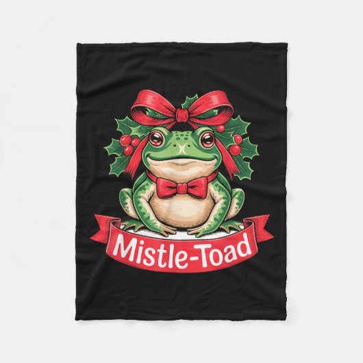 Mistle-toad Funny Christmas Toad Pun  Fleece Deken (Voorkant)