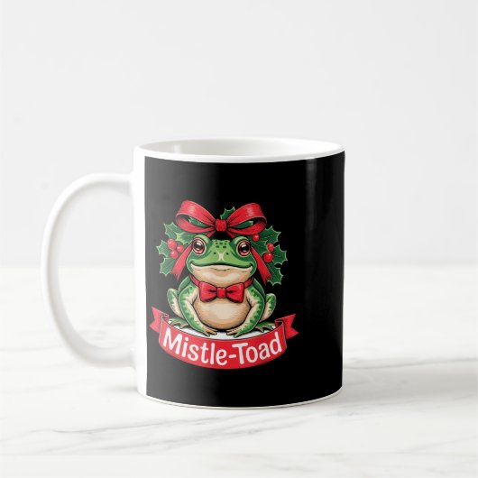 Mistle-toad Funny Christmas Toad Pun  Koffiemok (Links)