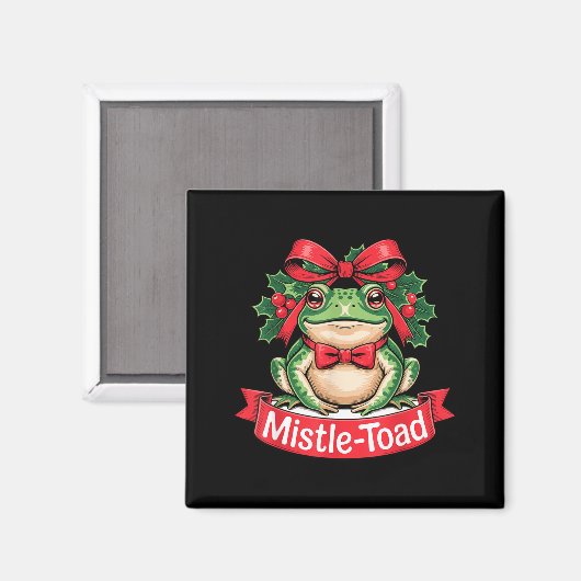 Mistle-toad Funny Christmas Toad Pun  Magneet (Voorkant / Achterkant)