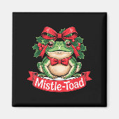 Mistle-toad Funny Christmas Toad Pun  Magneet (Voorkant)