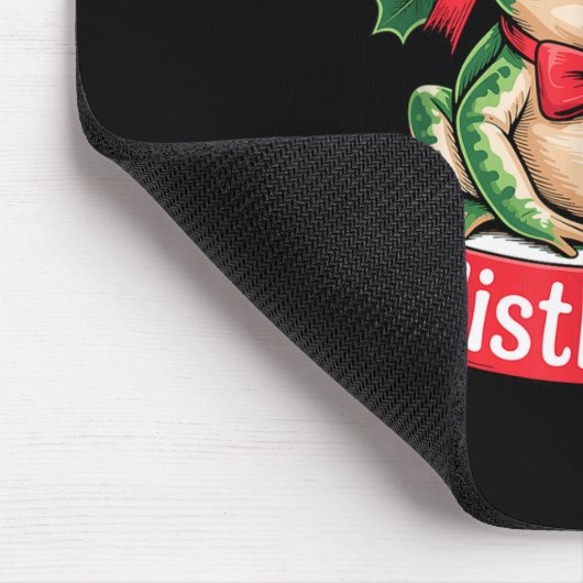 Mistle-toad Funny Christmas Toad Pun  Muismat (Hoek)