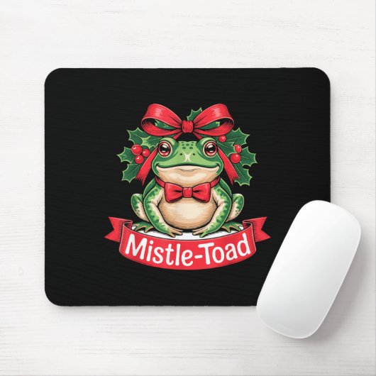 Mistle-toad Funny Christmas Toad Pun  Muismat (Met muis)