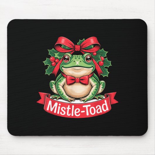 Mistle-toad Funny Christmas Toad Pun  Muismat (Voorkant)