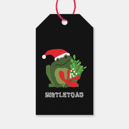 Mistle-toad kerstcadeautassen cadeaulabel (Voorkant)