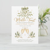 Mistle‑Toast Kerstfeest Kaart (Staand voorkant)