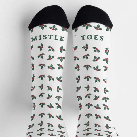 Mistle Toes Funny Christmas Mistletoe Sokken (Top)