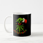 Mistlestoned Weed Leaf Funny Stoner Christmas  Koffiemok (Links)