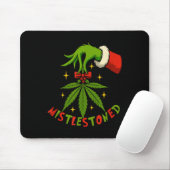 Mistlestoned Weed Leaf Funny Stoner Christmas  Muismat (Met muis)