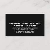 Mistle'toad, kerstfeest Ticket Uitnodiging Informatiekaartje (Achterkant)