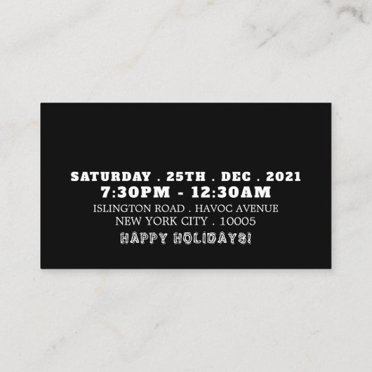 Mistle'toad, kerstfeest Ticket Uitnodiging Informatiekaartje (Achterkant)