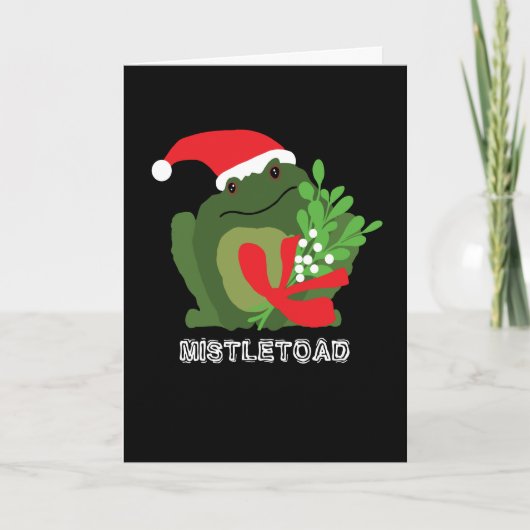 Mistle'toad kerstfeestkaartje feestdagen kaart (Voorkant)