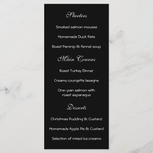 Mistle'toad kerstmenu menu (Achterkant)