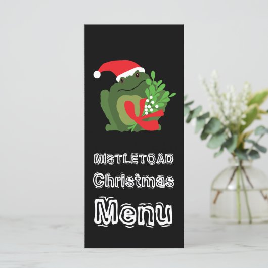 Mistle'toad kerstmenu menu (Staand voorkant)