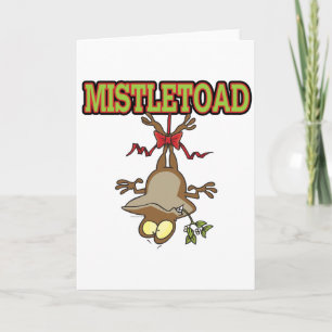 Mistletoad Mistletoe Toad Cartoon Feestdagen Kaart